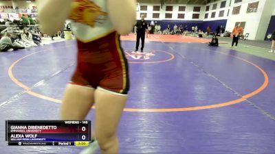 145 lbs Cons. Round 5 - Gianna Dibenedetto, Emmanuel University vs Alexa Wolf, William Penn University