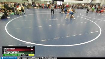 120 lbs Cons. Round 2 - Dayton Albrecht, Basement Brawlers Wrestling Club vs Jack Border, Iowa