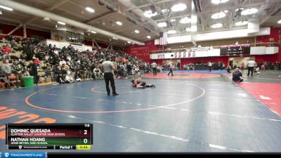 115 lbs Cons. Round 3 - Dominic Quesada, Clayton Valley Charter High School vs Nathan Hoang, Jesse Bethel High School