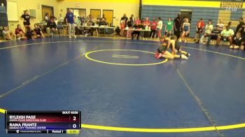 110 lbs Round 2 - Ryleigh Page, Kanza FS/GR Wrestling Club vs Raina Frantz, Kansas City Training Center