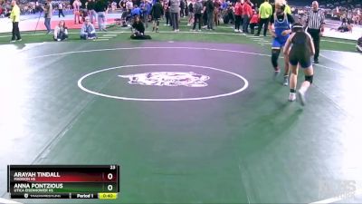 Girls-105 lbs Cons. Round 2 - Anna Pontzious, Utica Eisenhower HS vs Arayah Tindall, Madison HS