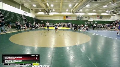 100 lbs Semifinal - Jocelyn Navarro, Centralia (Girls) vs Darlyn Orellana, Aberdeen (Girls)