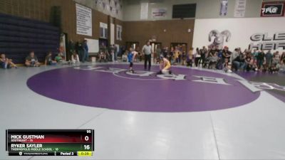 100 lbs Finals (2 Team) - Jackson Scruton, Southeast vs Tanner Myers, Thermopolis Middle School