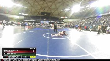 126 lbs Quarterfinal - Raiden Cook, Victory Wrestling-Central WA vs Rudy Espinoza, BMA Wrestling