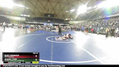 126 lbs Quarterfinal - Raiden Cook, Victory Wrestling-Central WA vs Rudy Espinoza, BMA Wrestling