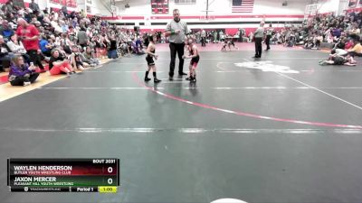 55 lbs Quarterfinal - Waylen Henderson, Butler Youth Wrestling Club vs Jaxon Mercer, Pleasant Hill Youth Wrestling