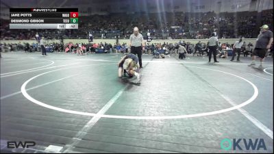 76 lbs Consi Of 8 #1 - Jake Potts, Wagoner Takedown Club vs Desmond Gibson, Tecumseh Youth Wrestling
