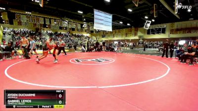 150 lbs Cons. Round 7 - Ayden Ducharme, Vacaville vs Gabriel Lemos, Temecula Valley