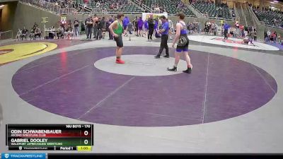 170 lbs Cons. Semi - Gabriel Dooley, Waldport Leprechauns Wrestling vs Odin Schwabenbauer, Ascend Wrestling Club