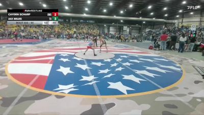 90 lbs Cons. Round 2 - Brayson Brummond, Windy City Wrestlers vs Jax Miles, Team Champs