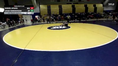 125 lbs 1st Place Match - Samuel Aponte, Noke Wrestling RTC vs Lucas Vannostrand, Apprentice School