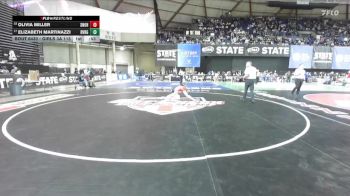 Girls 3A 115 lbs Cons. Round 2 - Olivia Miller, Snohomish (Girls) vs Elizabeth Martinazzi, River Ridge (Girls)