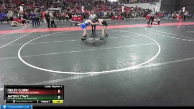 160 lbs Cons. Round 3 - Finley Olson, Sarbacker Wrestling Academy vs Jayden Stave, Victory School Of Wrestling