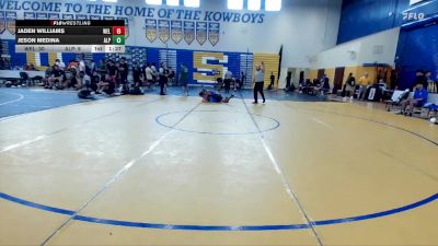 120 lbs Round 1 (8 Team) - Jaden Williams, Wellington vs Jeson Medina, Alpha WC