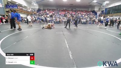 117 lbs Semifinal - Vanity Brown, D3 Wrestling Cluib vs Taylor Covel, Harrah Little League Wrestling