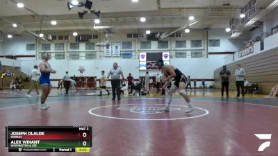 157 lbs Semifinal - Alex Winant, Washington & Lee vs Joseph Olalde, Ferrum