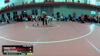 80 lbs Cons. Round 2 - Grayson Babjak, Bulldog Premier Wrestling Club vs Parker Plumb, Unattached
