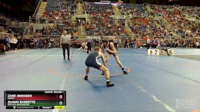 133 lbs Champ. Round 1 - Zane Awender, Oakes vs Shawn Barrette, Deslacs-Burlington