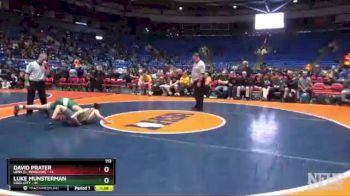 113 lbs Semis & 1st Wrestleback (8 Team) - Luke Munsterman, Coal City vs David Prater, Lena (L.-Winslow)