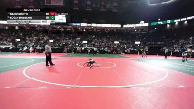 45 lbs Champ. Round 1 - Logan Dreschel, PPY2 vs Kairo Martin, OHCA