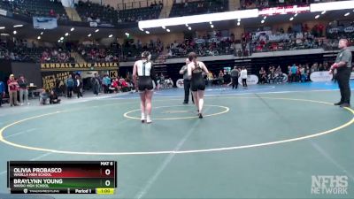 132G 3rd Place Match - OLIVIA PROBASCO, Wasilla High School vs Braylynn Young, Nikiski High School