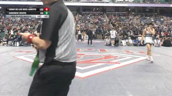 4A 120 lbs 3rd Place Match - Omar De Los Rios Arroyo, Ledford Senior High School vs Andrew White, Uwharrie Charter Academy