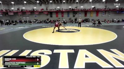 133 lbs Cons. Round 3 - Anastacio Martinez, Concordia Wisconsin vs Bernie Cox, Eureka