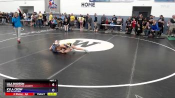 80 lbs Semifinal - Lila Rhoton, Interior Grappling Academy vs Kyla Crow, Mat-Su Matmen