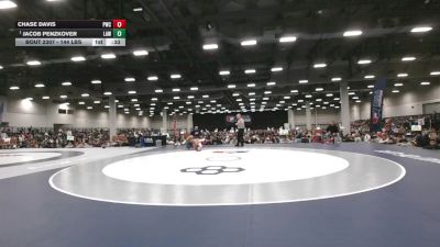 144 lbs Cons. Semis - Chase Davis, Perrysburg Wrestling Club vs Jacob Penzkover, LaCrosse Area Wrestlers