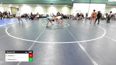 190 lbs Round Of 32 - Elijah Hawes, UT vs Jaxon Penovich, IL