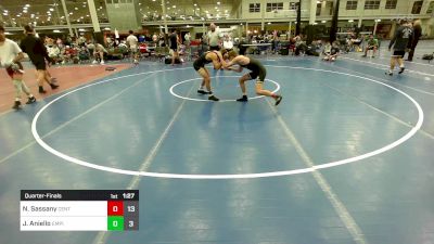 128 lbs Quarterfinal - Nicholas Sassany, Centurion vs John Aniello, Empire Wrestling Academy Gold