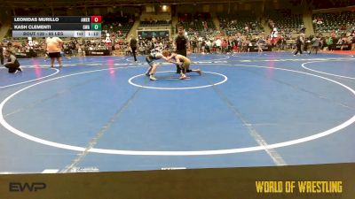 95 lbs Quarterfinal - Leonidas Murillo, American Dream Wrestling Club vs Kash Clementi, Gladiator Wrestling Academy