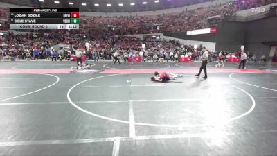 105 lbs Cons. Round 3 - Cole Stave, Victory School Of Wrestling vs Logan Bozile, Oconto Falls/Abrams Youth Wrestling