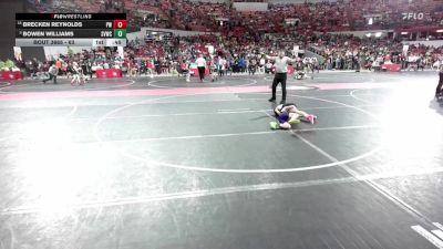 63 lbs Semifinal - Bowen Williams, Stoughton Vikings Wrestling Club vs Brecken Reynolds, Prairie Wrestling