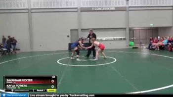 164 lbs Round 4 (6 Team) - Savannah Rickter, Idaho vs Kayla Powers, Tennessee