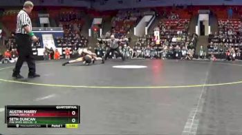 125 lbs Quarterfinals (8 Team) - Austin Marry, Hudson Area HS vs Seth Duncan, Pine River Area HS