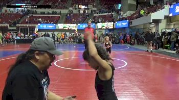 46 lbs 2nd Place Match - Eagle Blackcrow, Ft. Belknap Warriors vs Camille Catellier, Casper Wrestling Club