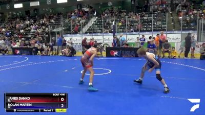 86 lbs Quarterfinal - James Danko, PA vs Nolan Martin, TX