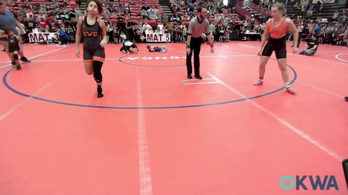 138 lbs Rr Rnd 1 - Kylie Freeman, Tonkawa Takedown Club vs Jayden Baca, Cowboy Wrestling Club