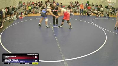285 lbs Semifinal - David Finch, Lowell vs Skylar Folau, Marshfield High School Wrestli