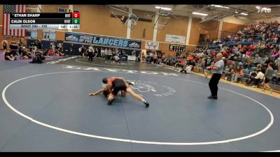 126 lbs Semifinal - Ethan Sharp, Uintah vs Calin Olson, Riverton