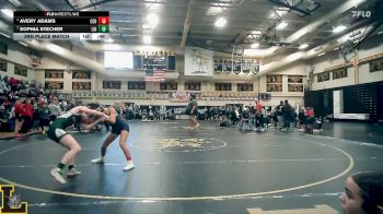 100 lbs 3rd Place Match - Avery Adams, Centralia vs Sophia Stecher, Lindbergh