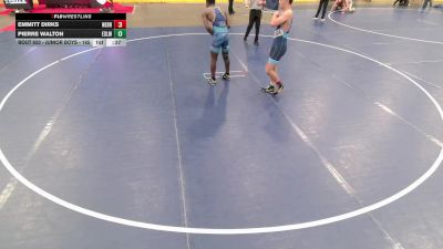 Junior Boys - 165 lbs Cons. Round 5 - Emmitt Dirks, Nebraska vs Pierre Walton, East St. Louis Wrestling Club