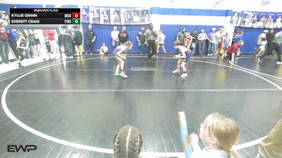 52 lbs Round Of 16 - Kyllie Gwinn, Buck Pride Wrestling vs Everett Craig, Team Tulsa Wrestling Club