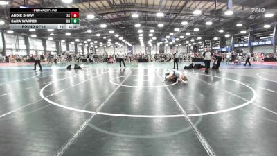 100 lbs Round Of 16 - Addie Shaw, SC vs Sara Warren, NC