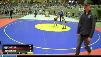 75 lbs Cons. Semi - Cienah Brison, La Pine Hawk Mat Club vs Keely Huffman, COWA