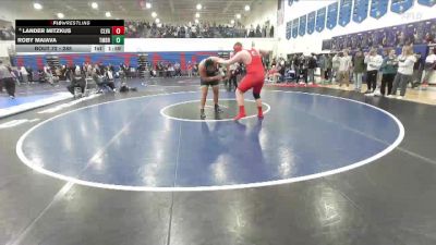 285 lbs Champ. Round 1 - Roby Maiava, Timberlake vs Lander Mitzkus, Clearwater Valley
