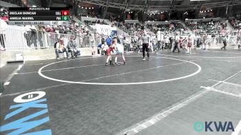 46 lbs Consi Of 16 #1 - Declan Duncan, Collinsville Cardinal Youth Wrestling vs Amelia Mairel, Perry Wrestling Academy