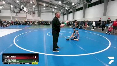 80 lbs Cons. Semi - Kobe Lemer, ReZults Wrestling vs Ethan Flom, Best Trained Wrestling