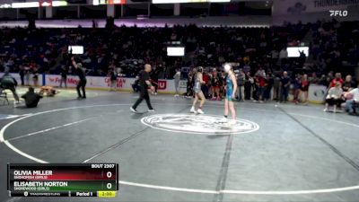 Girls 110 lbs Champ. Round 3 - Olivia Miller, Snohomish (Girls) vs Elisabeth Norton, Shorewood (Girls)